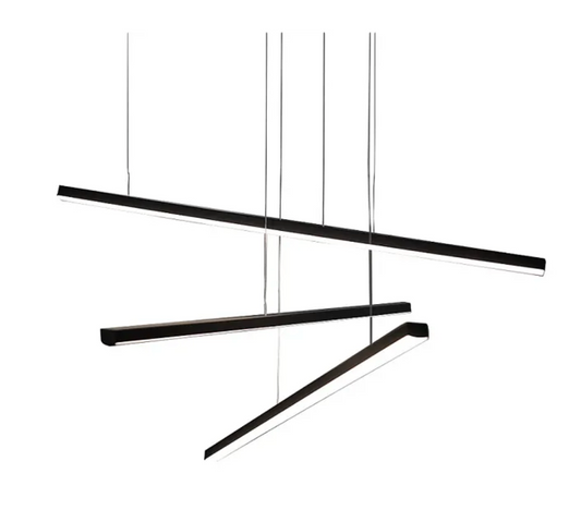 Trio 3 Dimmable Pendant Lamp Black P0311D