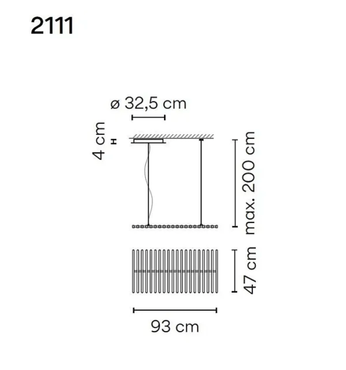 Rythm Horizontal Lampa Wisząca Brązowa