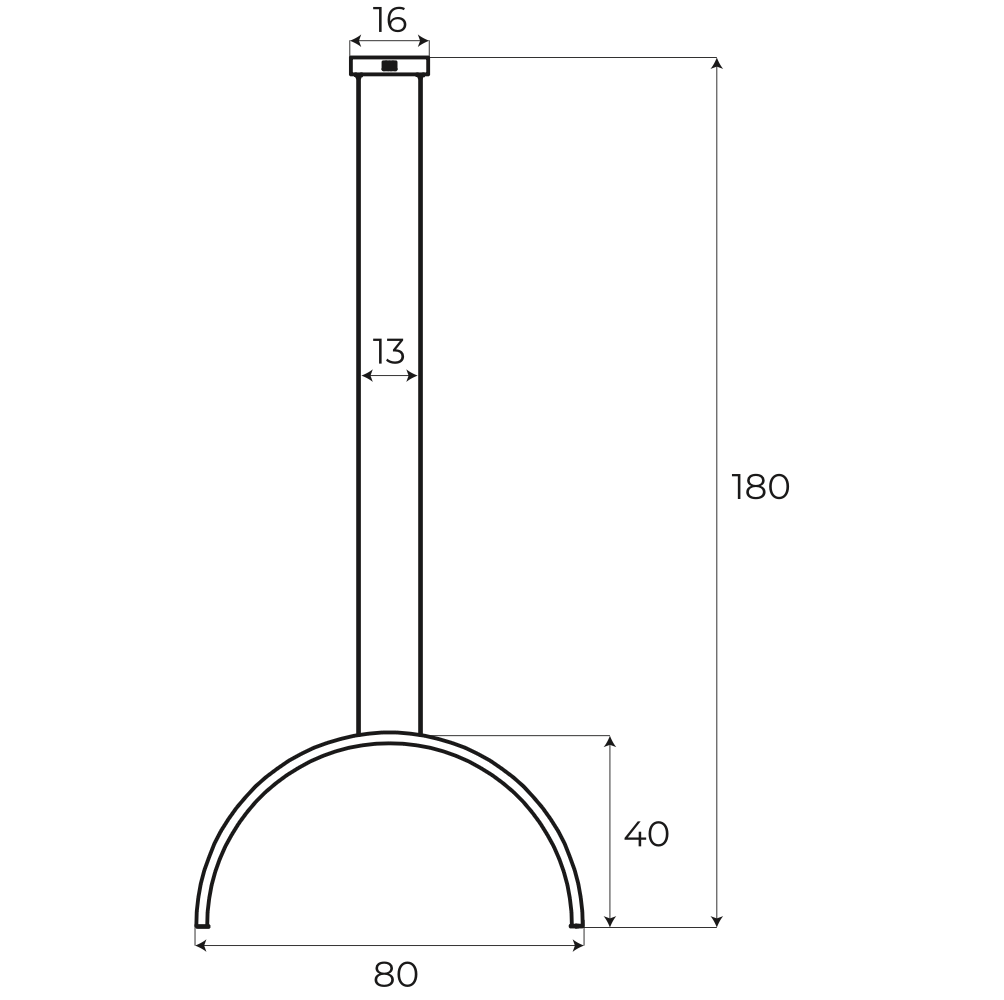 Trio Arc Lampa Wisząca Czarny Mat P0519