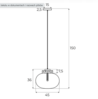 Lollipop Pendant Lamp Brass
