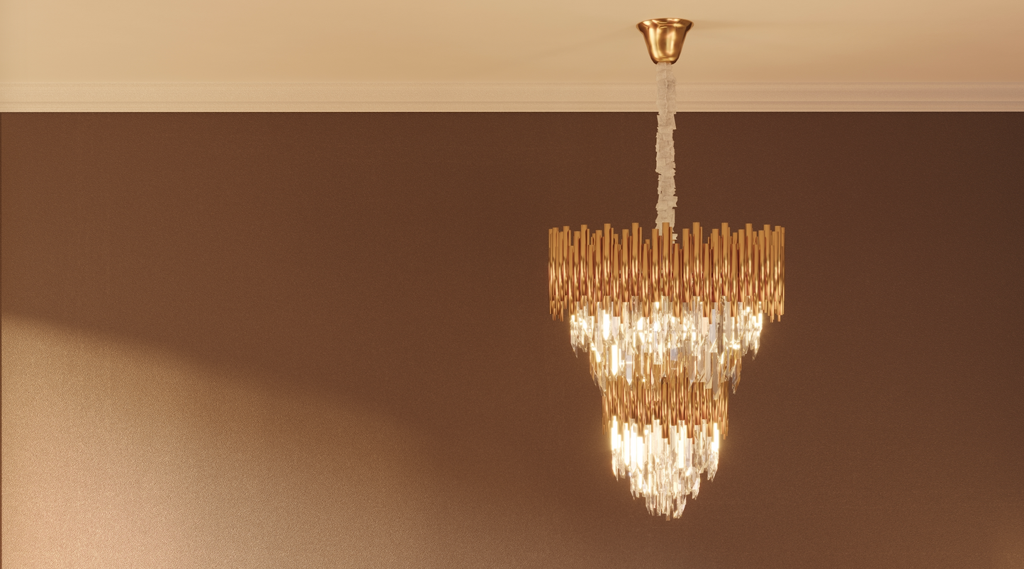 Vogue lampa wisząca złota