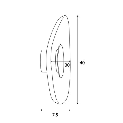 Deux Black&Grey kinkiet