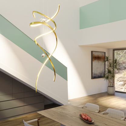 Lollipop Pendant Lamp Brass