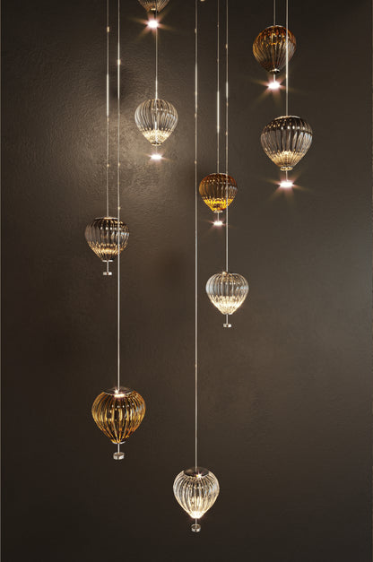 Lollipop Pendant Lamp Brass